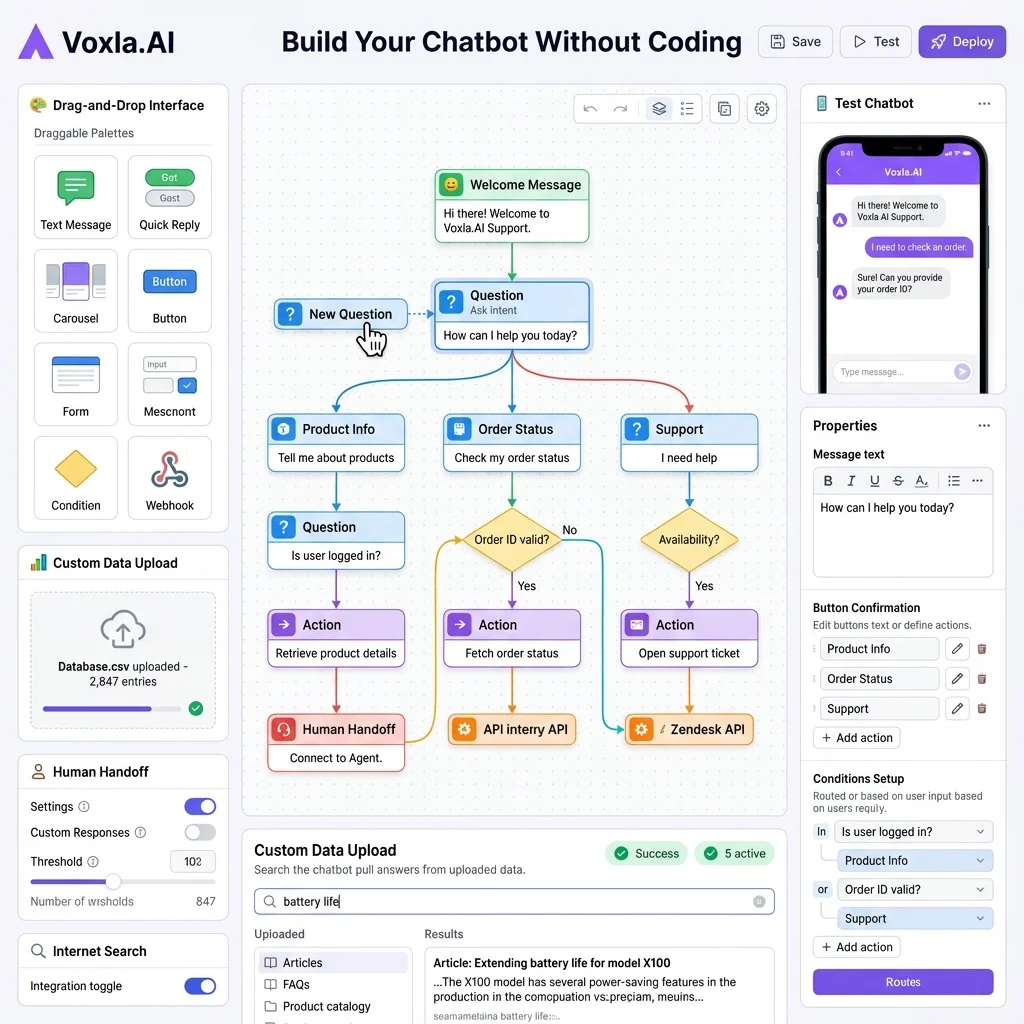 Chatbot Builder Interface